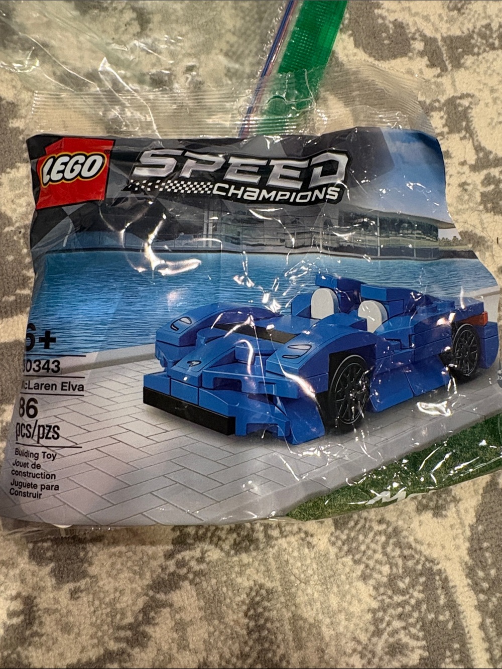 Lego Speed Champions McLaren Elva Racing Car in Blue